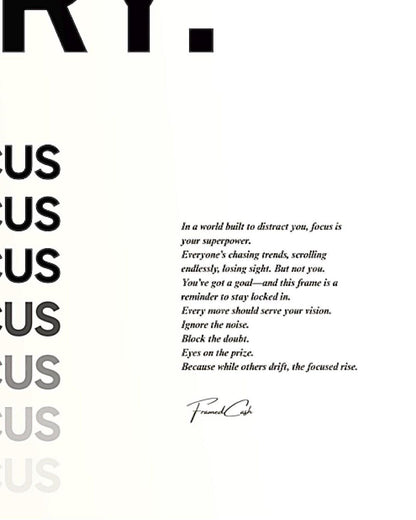 Just Fu*king Try. Focus Poster Framed (A3 Size)