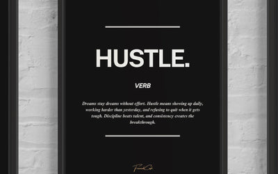 Motivational Poster Frame Bundle – Visualize, Hustle, Prosper (3 x A4 Size)