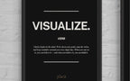 Motivational Poster Frame Bundle – Visualize, Hustle, Prosper (3 x A4 Size)