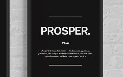 Motivational Poster Frame Bundle – Visualize, Hustle, Prosper (3 x A4 Size)