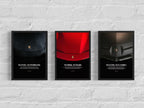 Motivational Poster Frame Bundle – Ferrari, Porsche & Lamborghini Set (3 x A4 Size)