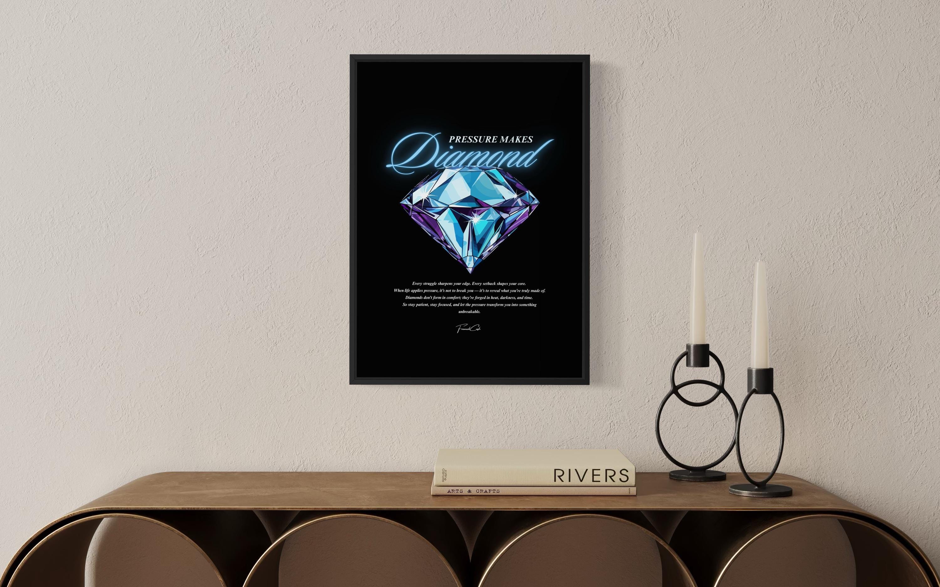 Pressure Makes Diamond Poster Framed (A3 Size)