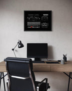 La Ferrari Blueprint – Wall Art Poster Frame (A3)