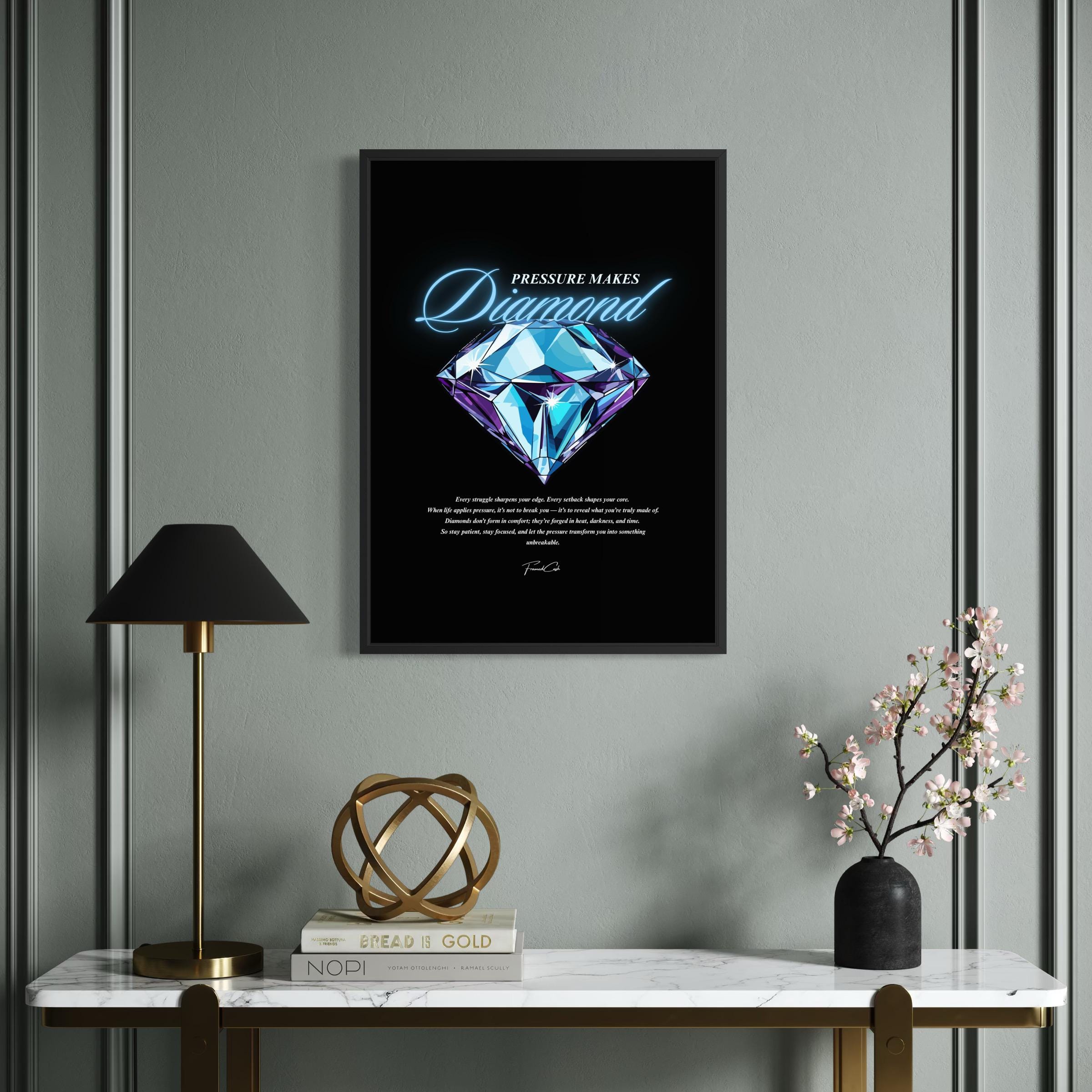 Pressure Makes Diamond Poster Framed (A3 Size)