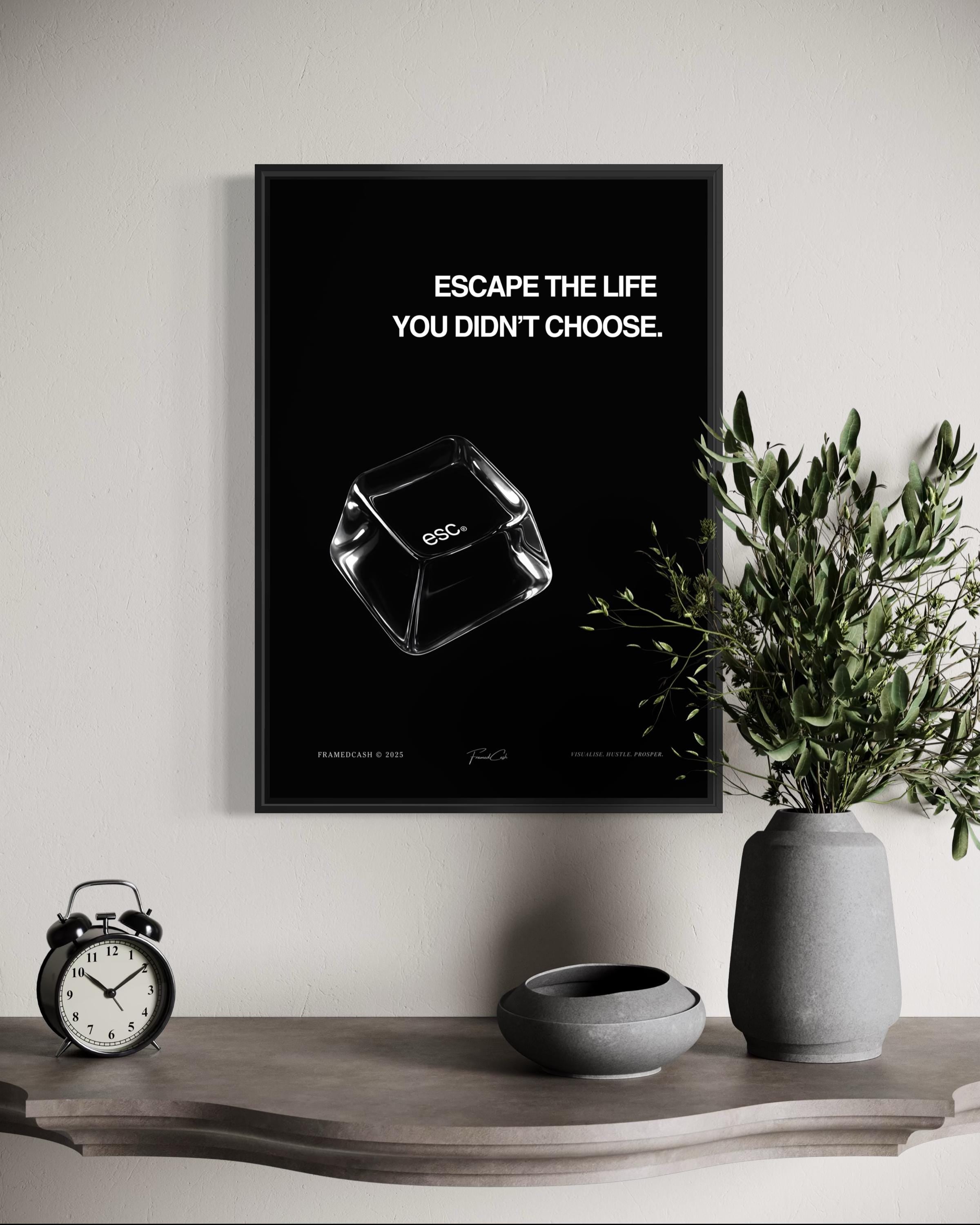 Motivational Poster Frame Poster Framed (A3 Size)