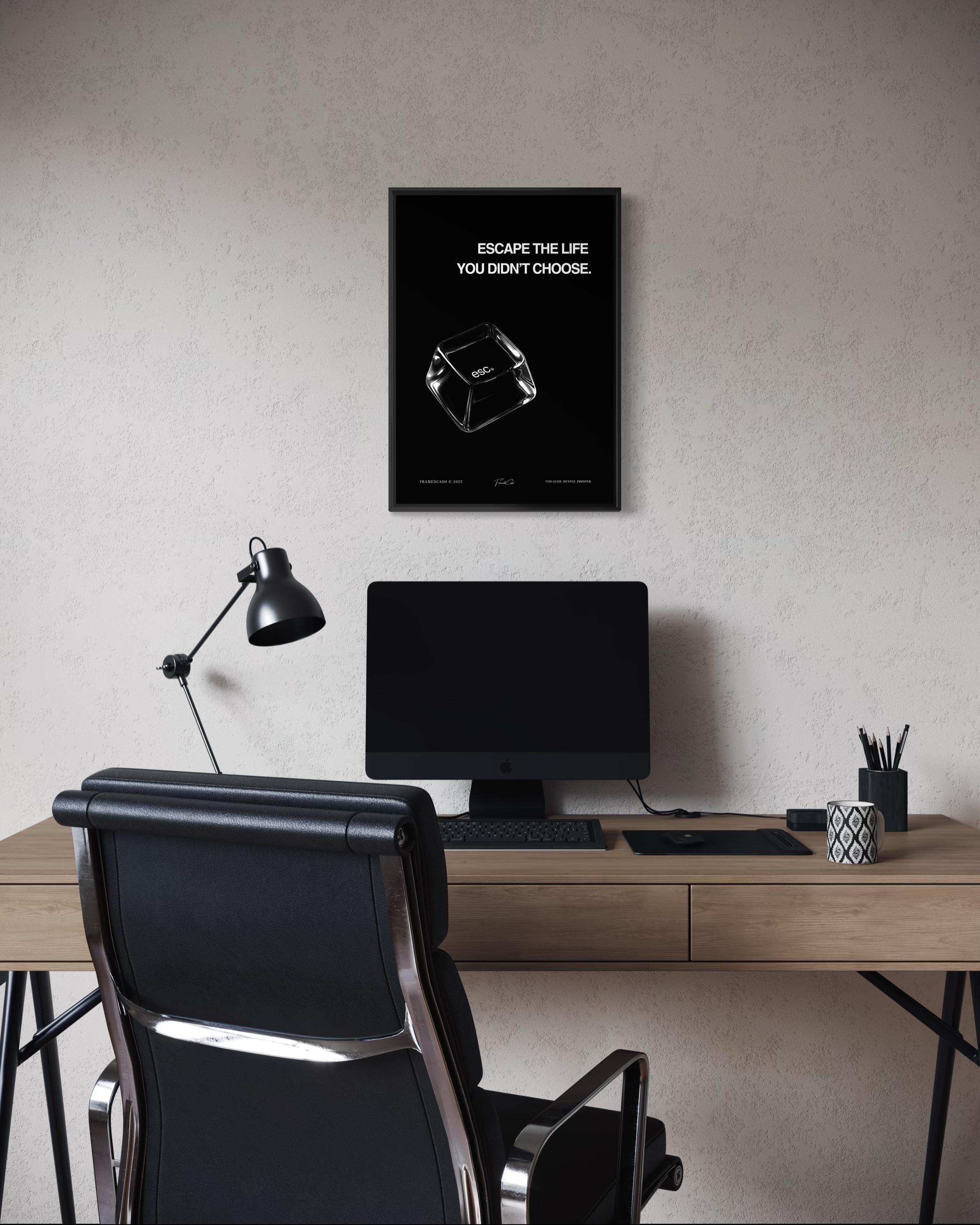 Motivational Poster Frame Poster Framed (A3 Size)