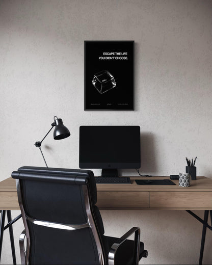 Motivational Poster Frame Poster Framed (A3 Size)