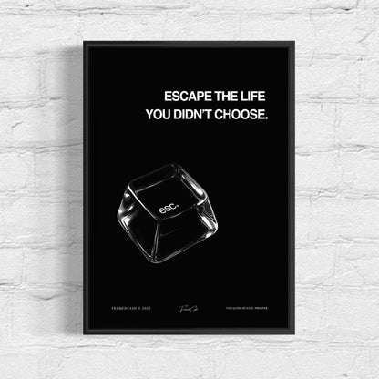 Motivational Poster Frame Poster Framed (A3 Size)