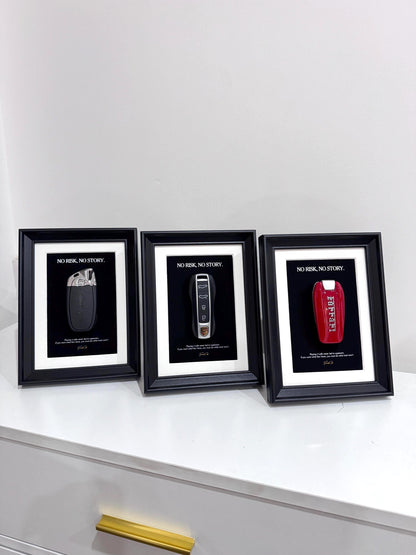 No Risk, No Story - Set of 3 Mini Frames | Porsche, Ferrari & Lamborghini Keys