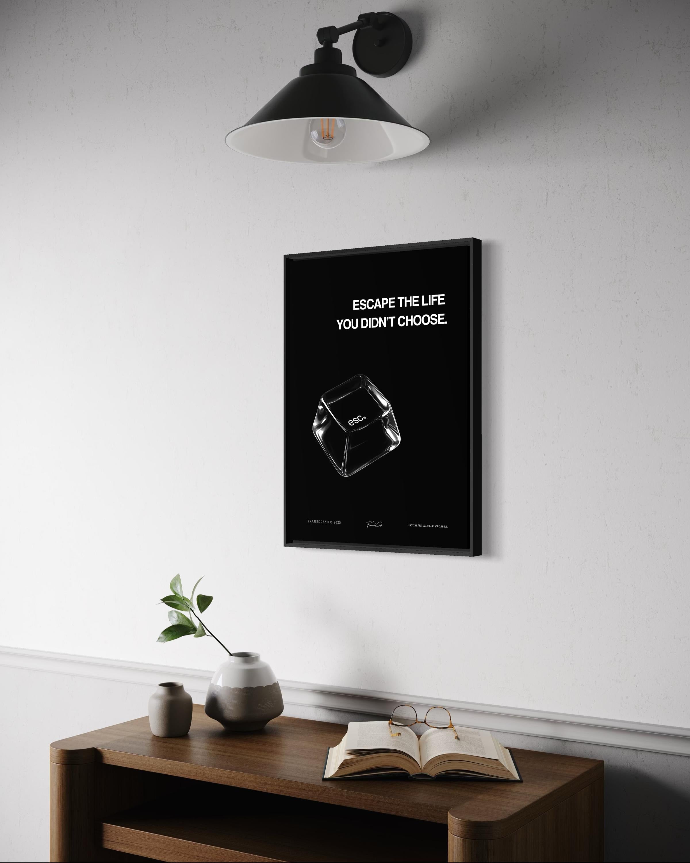 Motivational Poster Frame Poster Framed (A3 Size)