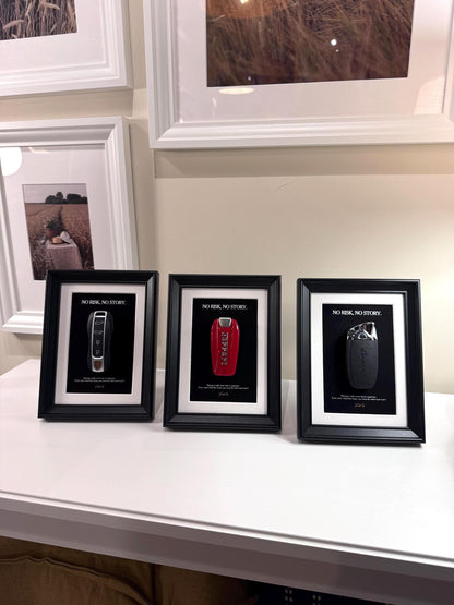 No Risk, No Story - Set of 3 Mini Frames | Porsche, Ferrari & Lamborghini Keys