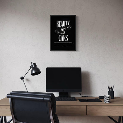 Beauty of Cars - Framed Poster (A3 Size)