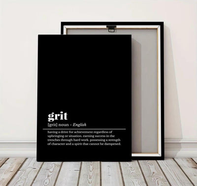 The Trinity Of Discipline – Grit. Mindset. Ambition. - Set of 3 Wooden Canvas Poster