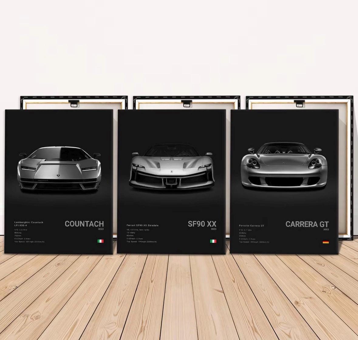 The Trinity of Icons - Set of 3 Wooden Canvas Poster