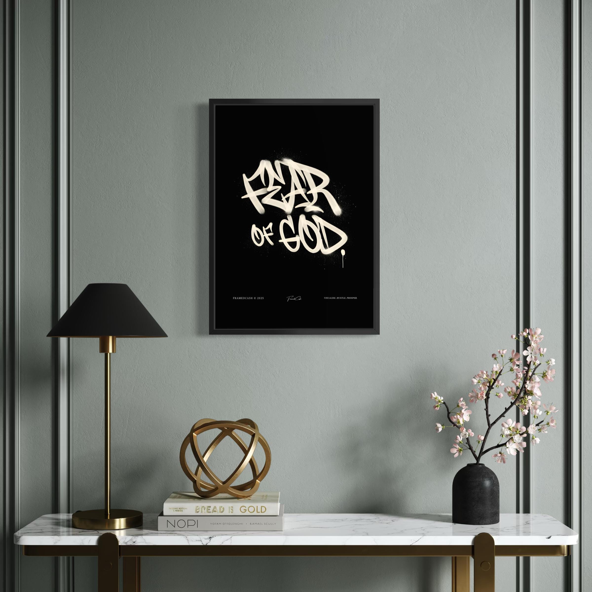 Fear of God - Framed Poster (A3 Size)