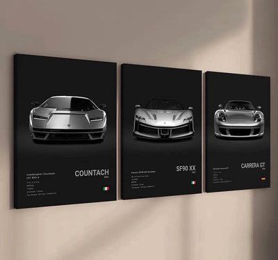 The Trinity of Icons - Set of 3 Wooden Canvas Poster